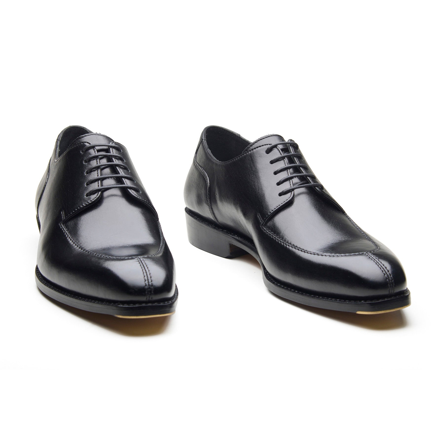 Ingrid, Split Toe Blucher Derby - Black | Hand Welted Classics Collection