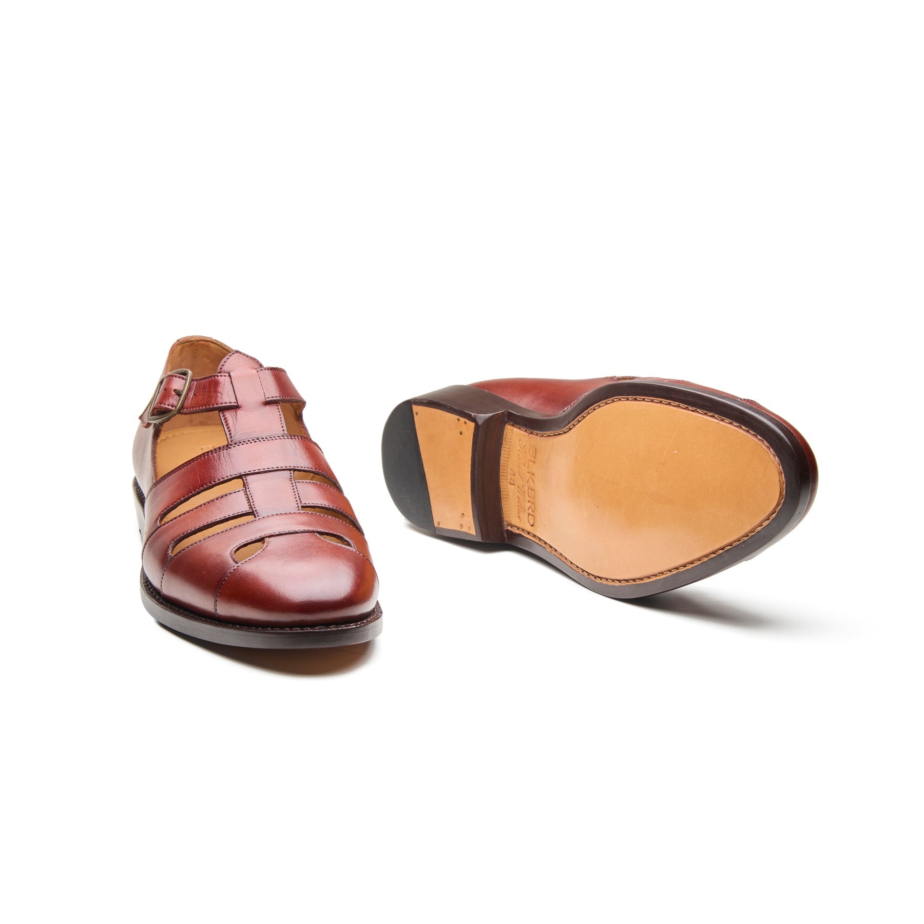 Gurkha Sandal in Chestnut Leather – Hand Welted Summer Shoe