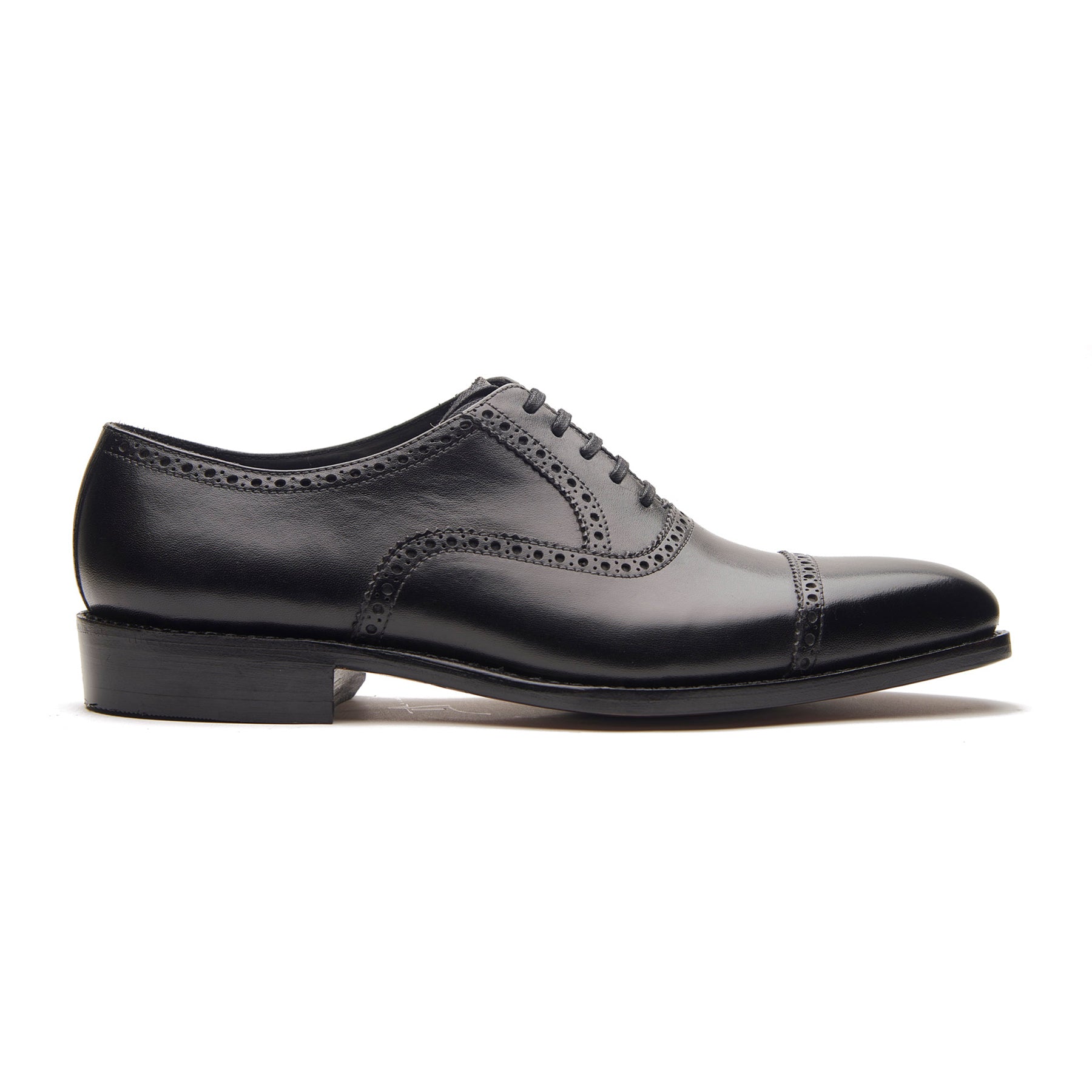 Bemer, Quarter Brogue Oxford - Black | Hand Welted Classics Collection