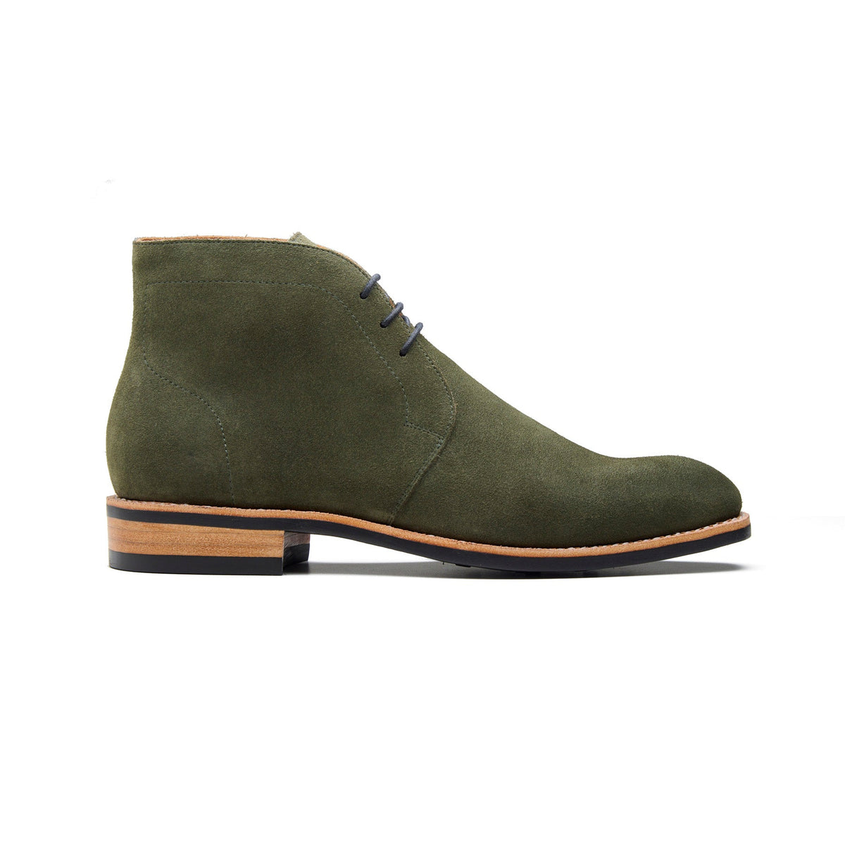 Men\'s Olive Canvas Chukka Boots - Casual Lace-Up Chukka clog boots in olive | Sandgrens main image 2