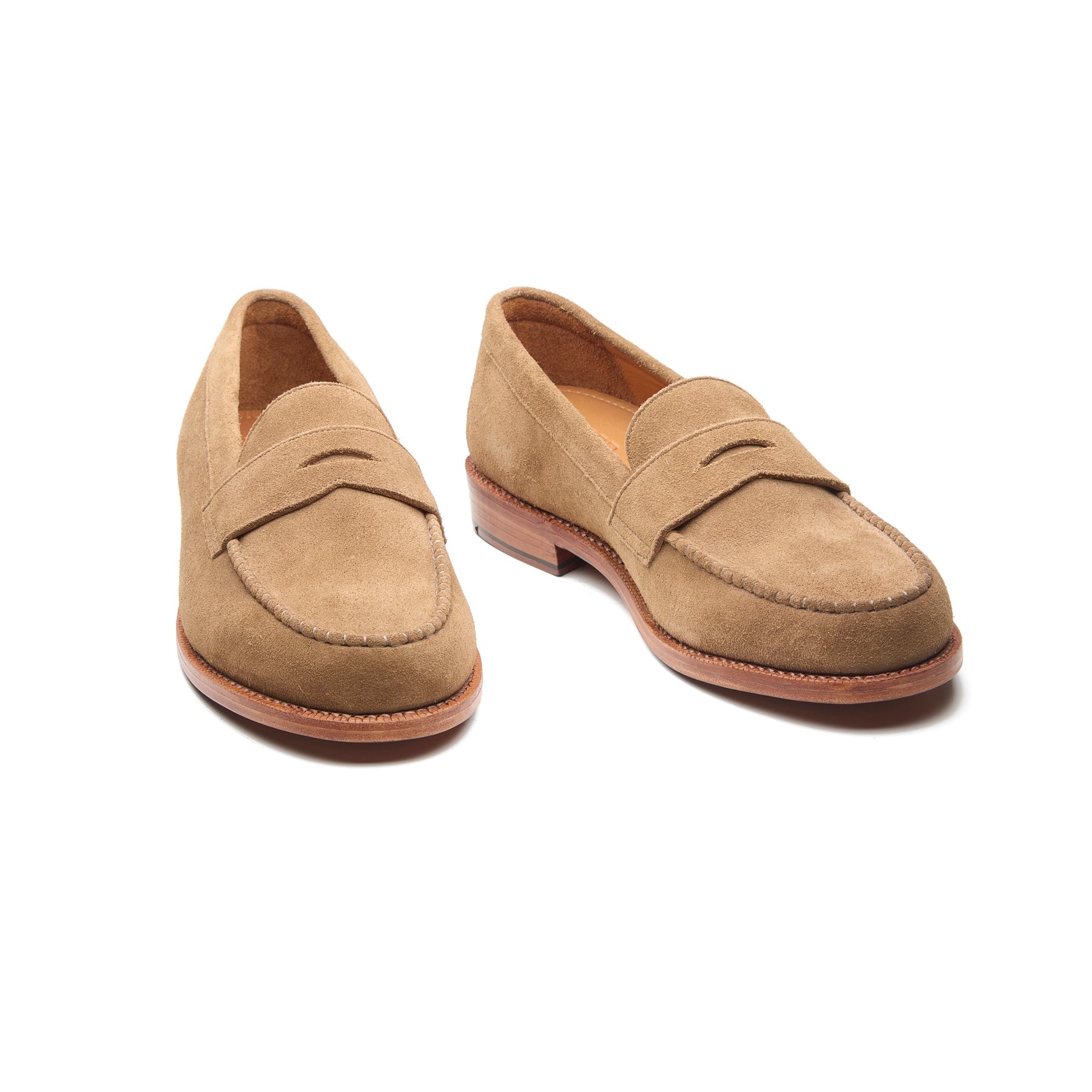 Boston, Handsewn Penny Loafer - Beige Kudu Reverse | Goodyear Welted