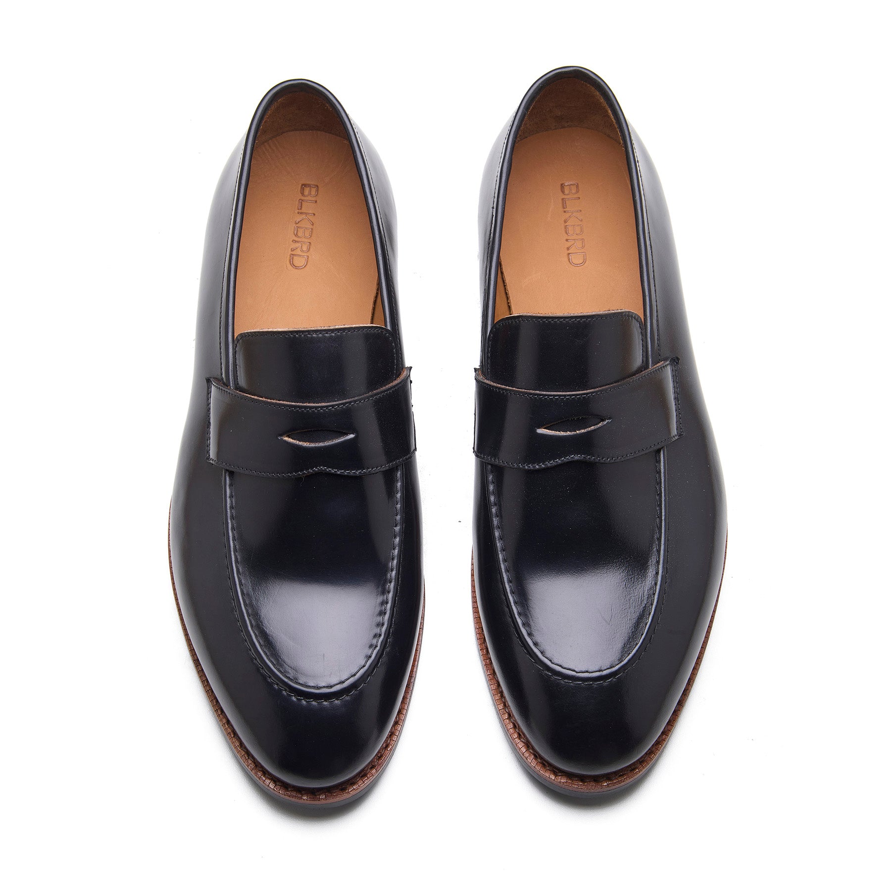 Aurus, Penny Loafer - Rocado Shell Cordovan Black | Hand Welted Cordovan Series