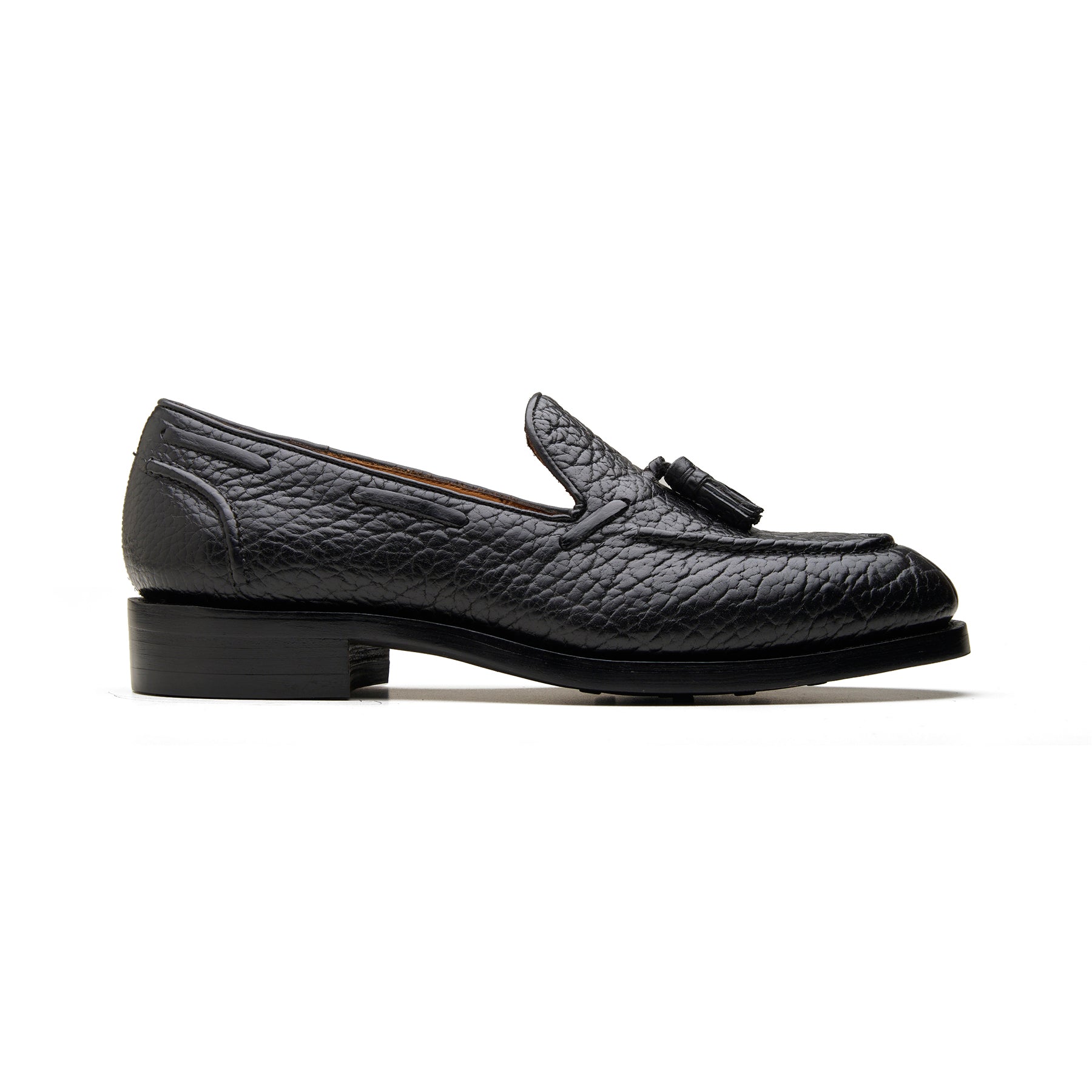 Royce, Tassel Loafer - Black Shrunken Bison | Bison Series