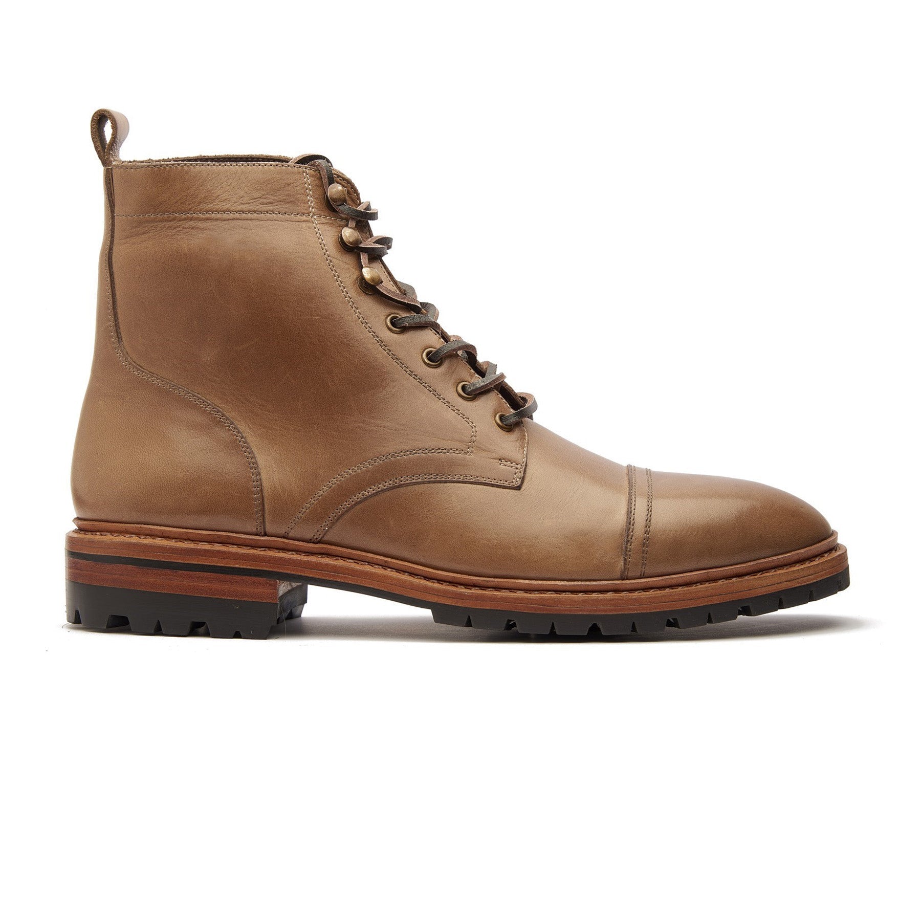 Dixon, Cap-Toe Derby Boot - Chromexcel Natural | Hand Welted Service Boots