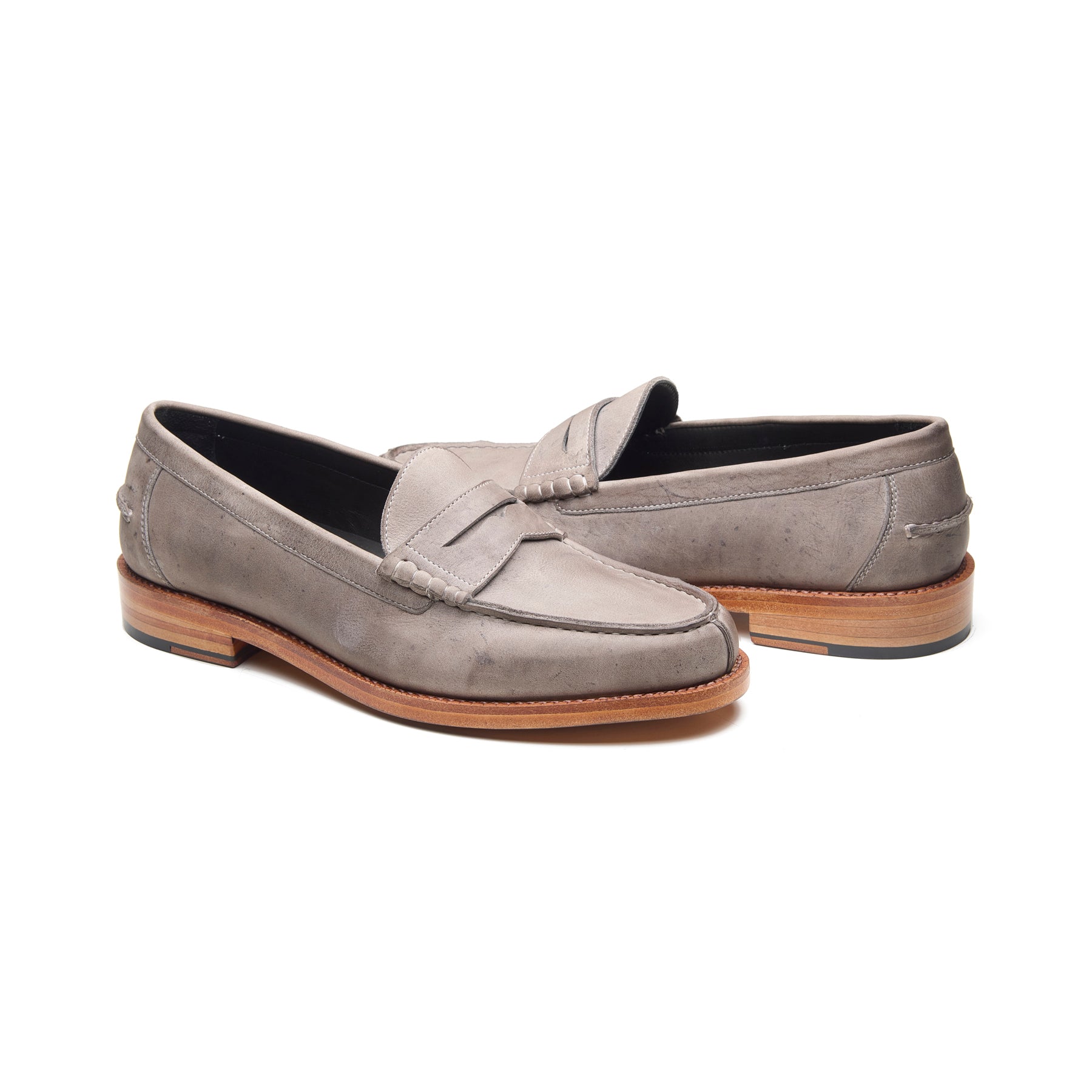 Niagara, Norwegian Split Toe Loafer - Grey Kudu Waxy | Goodyear Welted
