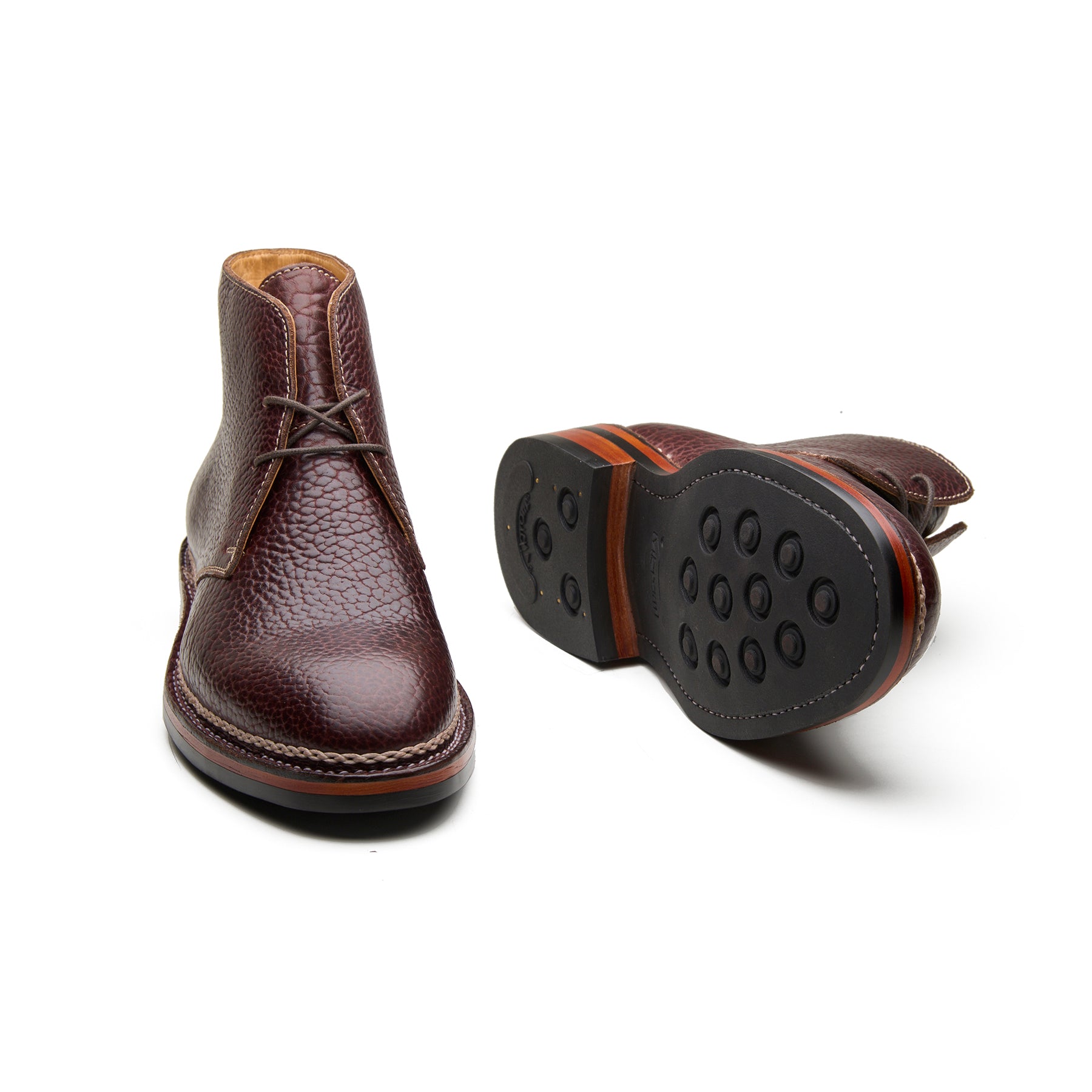 Fenrir-X, Chukka Boot - Mahogany Shrunken Bison