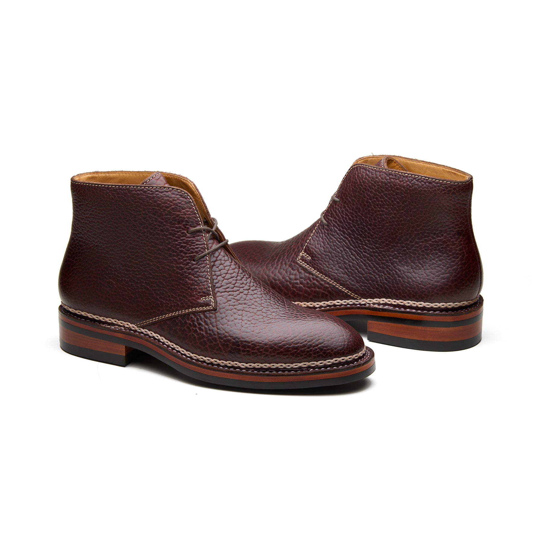 Fenrir-X, Chukka Boot - Mahogany Shrunken Bison