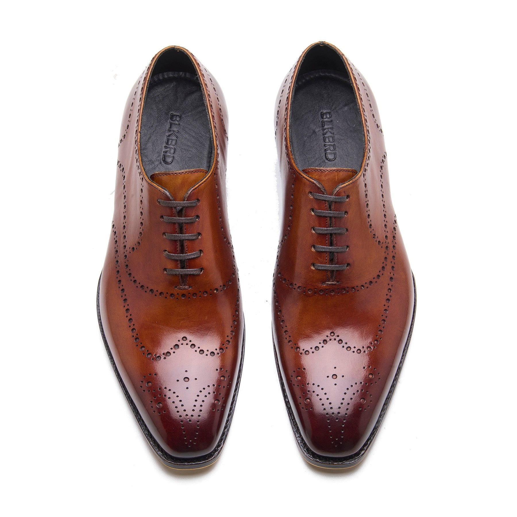 CONSTELLO, TRUE SEAMLESS | FAUX WINGTIP BROGUE, HAND WELTED - Bourbon Calf