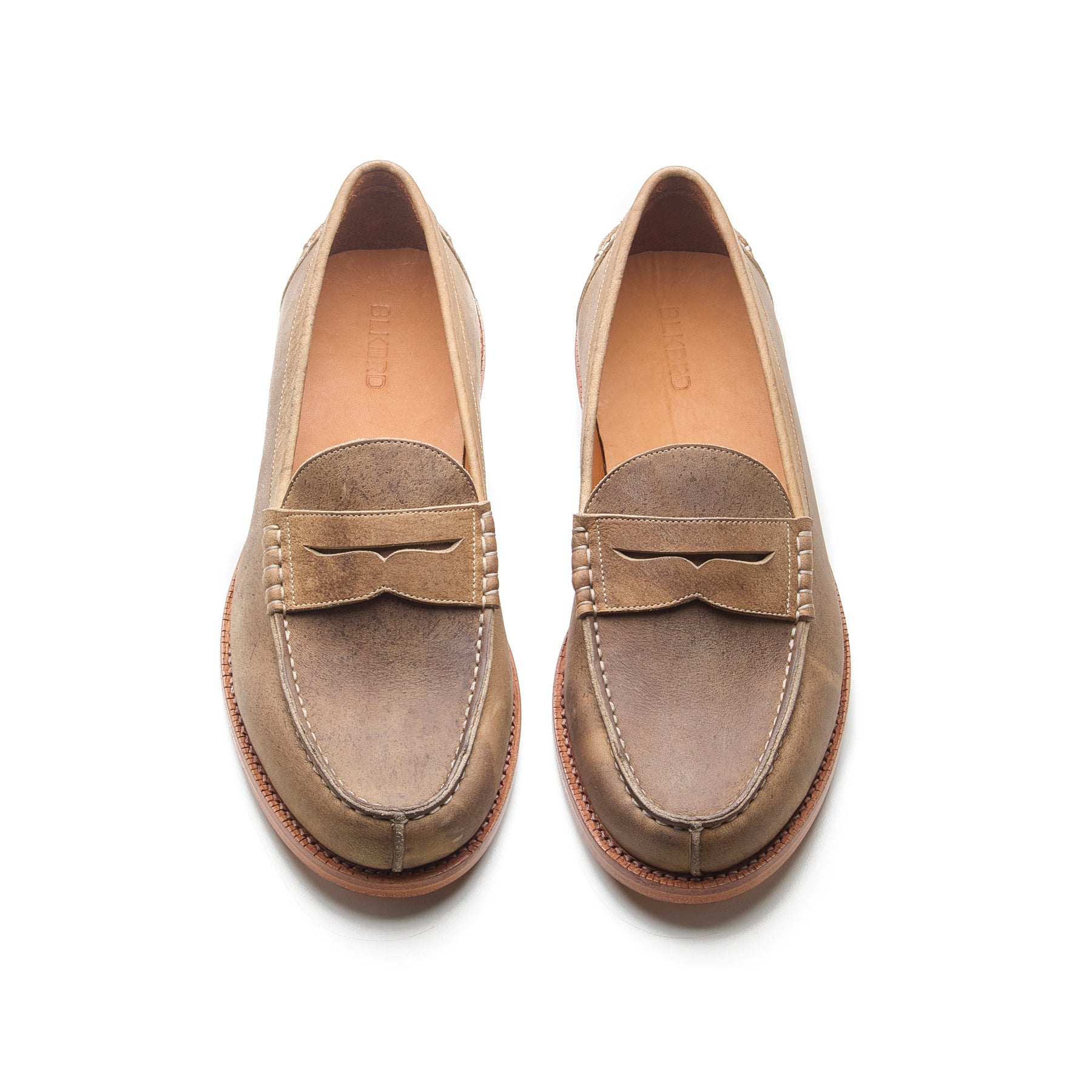 Niagara, Norwegian Split Toe Loafer - Beige Kudu Waxy | Goodyear Welted