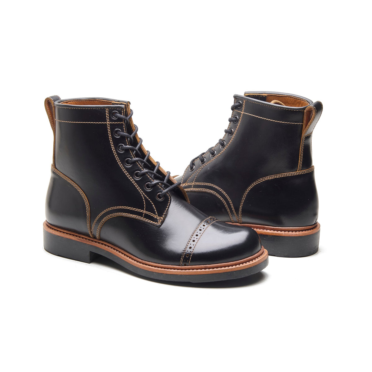 Edward, Captoe Boot - Black Teacore | BLKBRD4.0