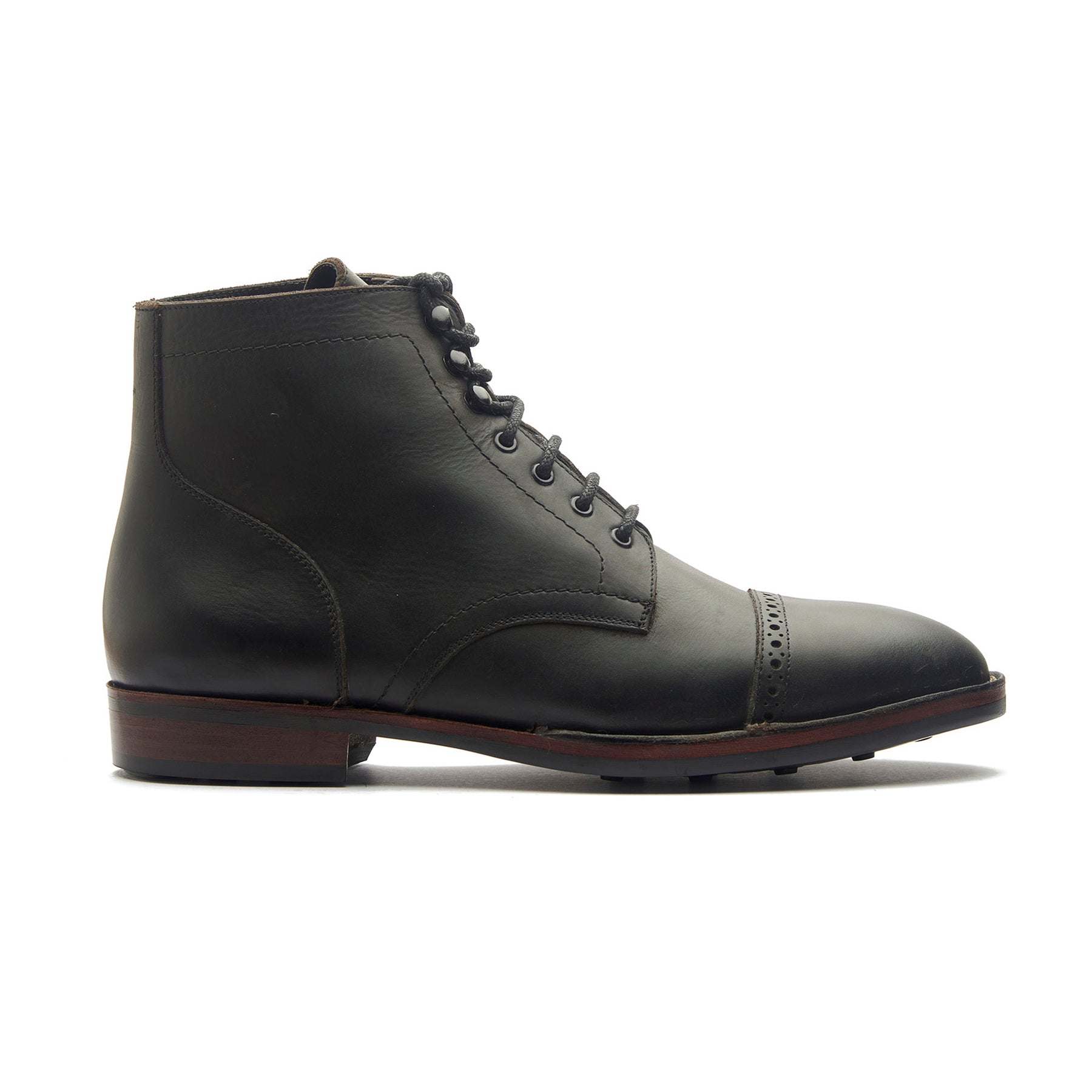 Luchador, Service Boot - Black Waxy Pullup | Stitchdown Construction