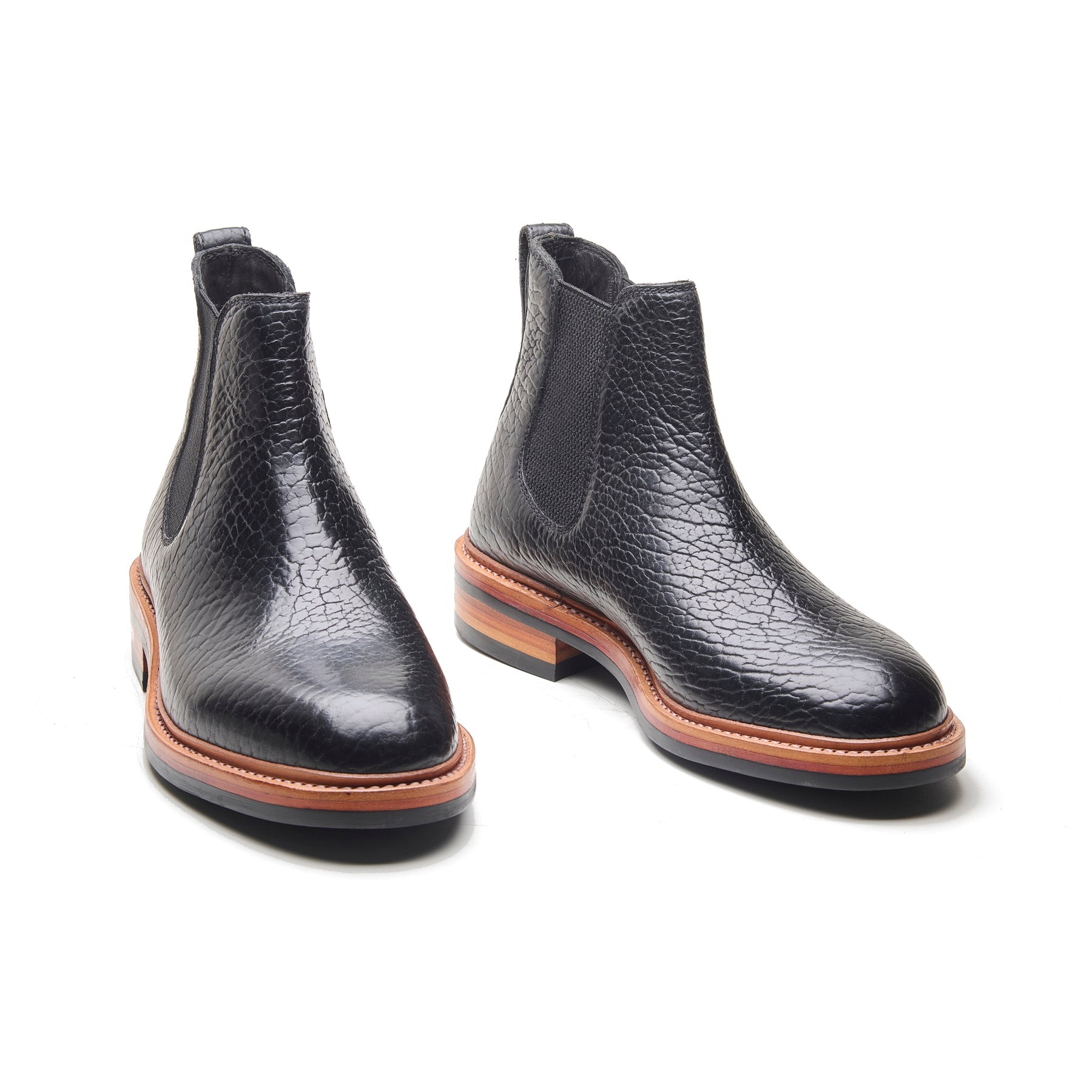 Tomahawk, Chelsea Boot – Black Shrunken Bison | BLKBRD 4.0