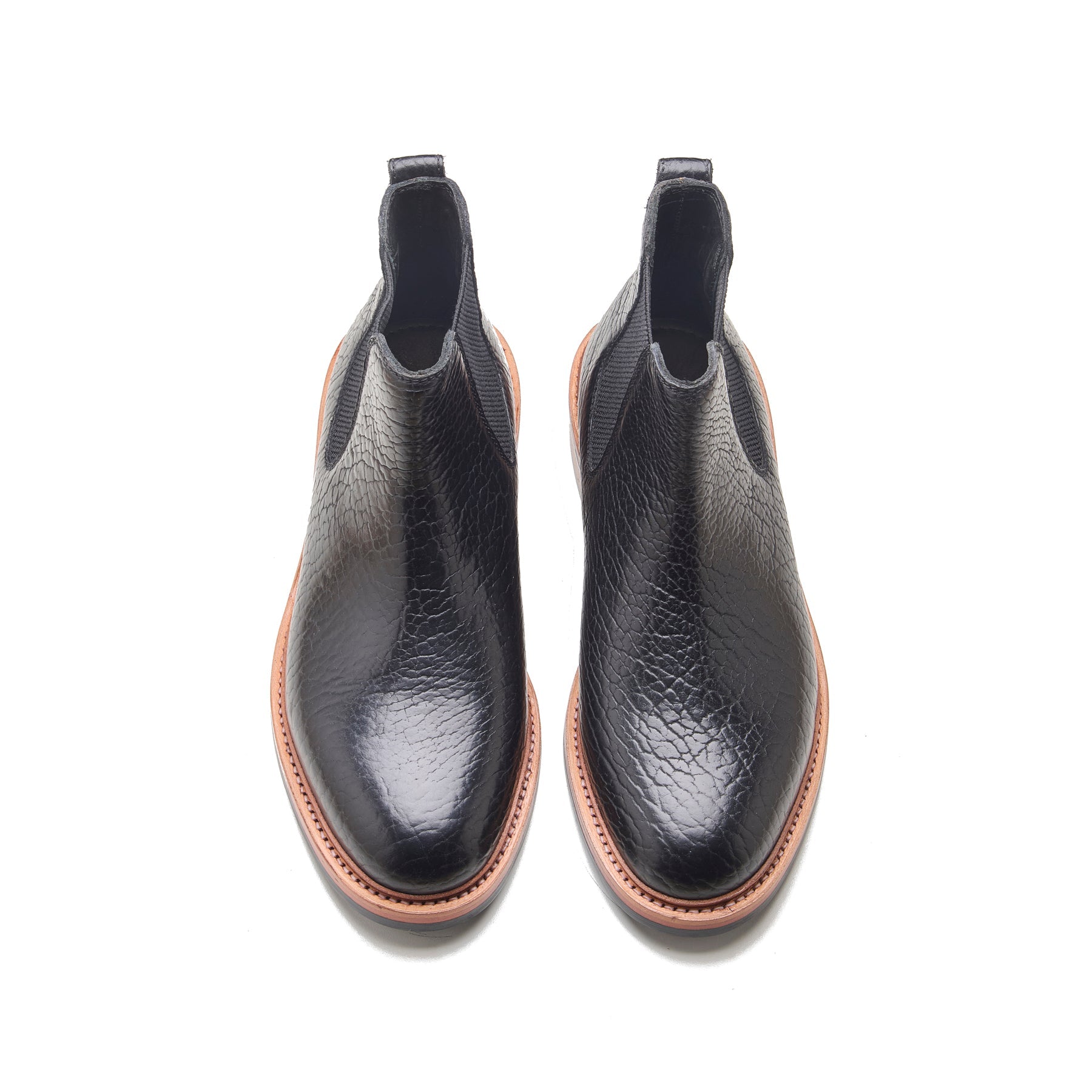 Tomahawk, Chelsea Boot – Black Shrunken Bison | BLKBRD 4.0