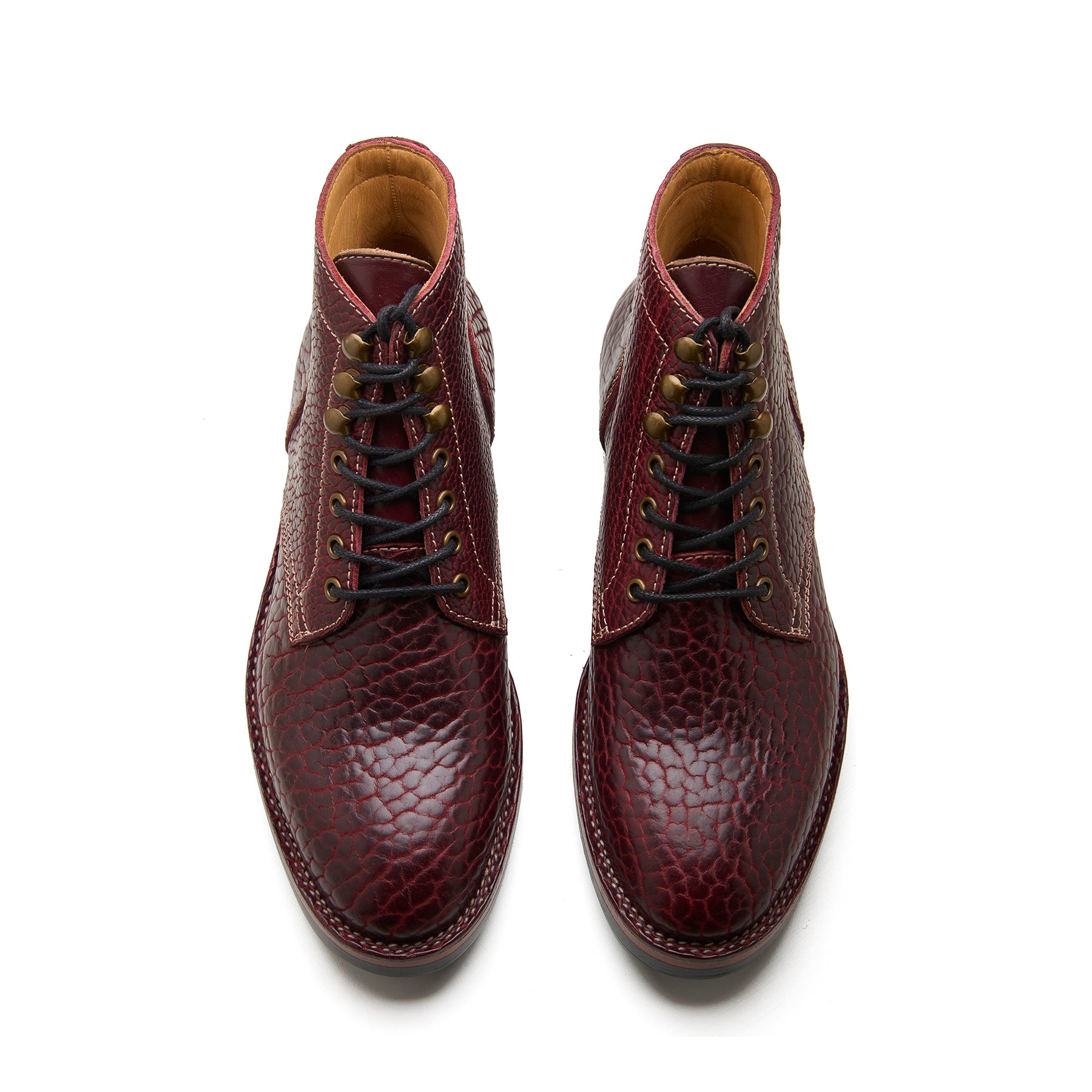 Rudiger-X, Service Boot - Black Cherry Shrunken Bison