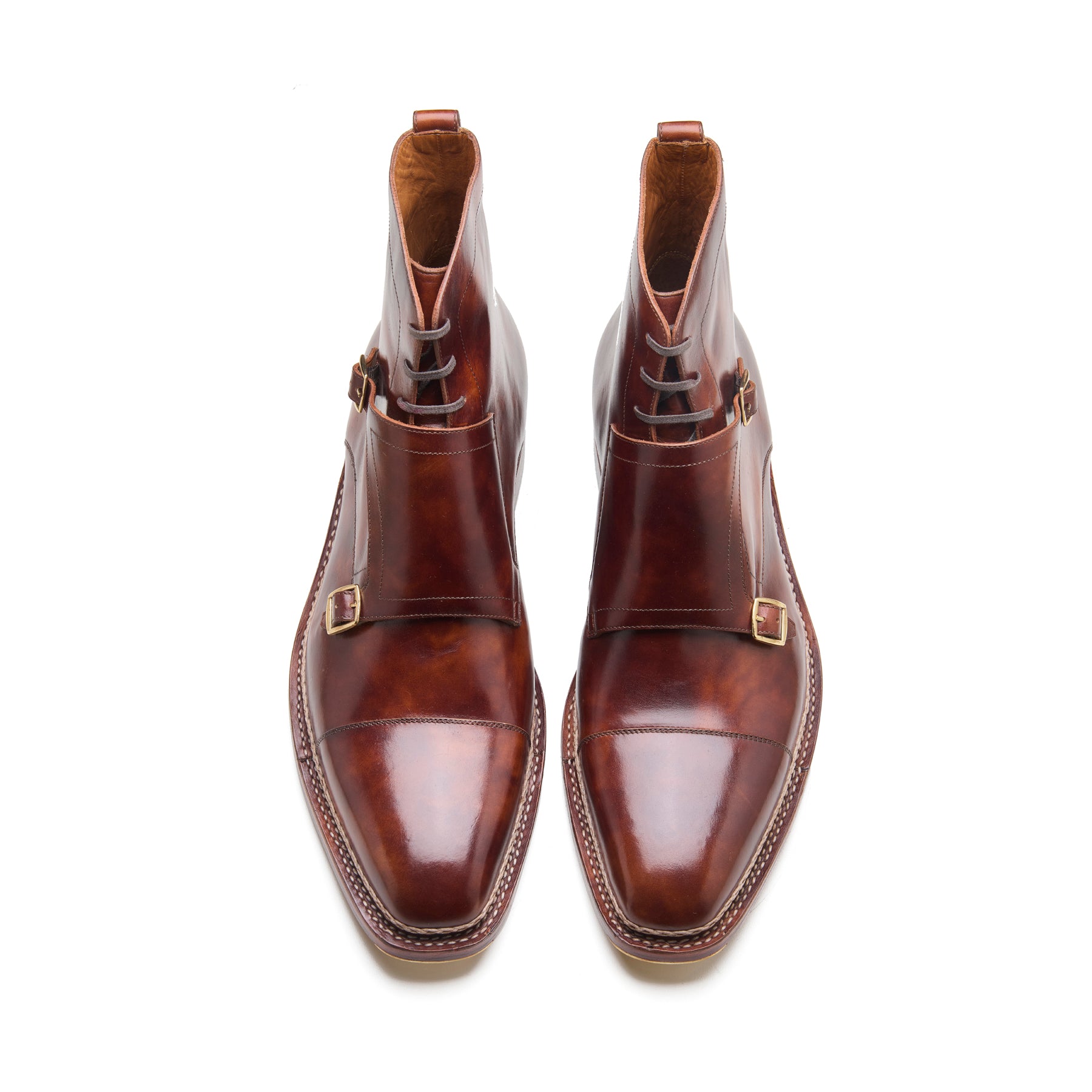 Knight, Double Monk Boot - Chestnut Museum Calf | Hand Welted New Age