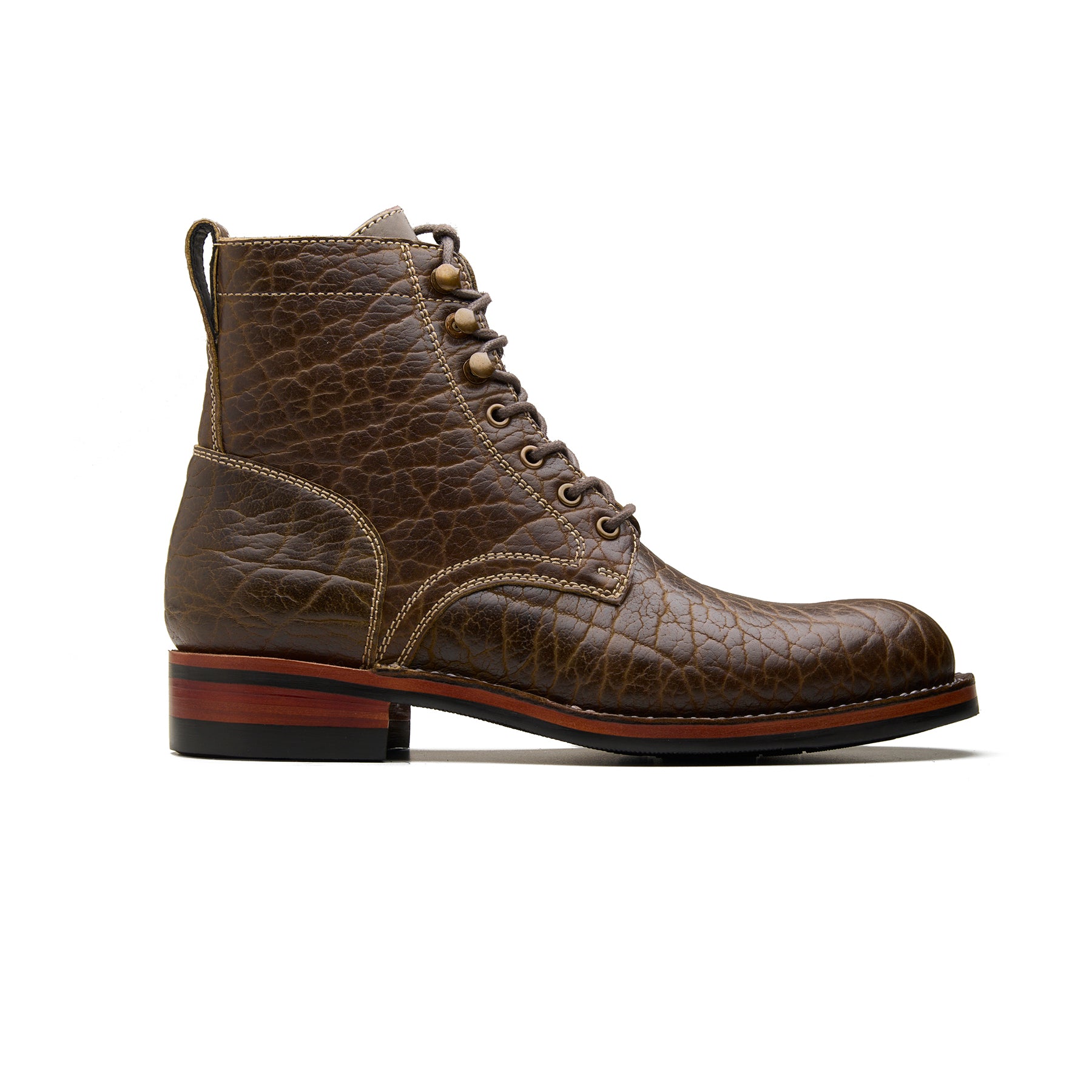 Rudiger-Z, Service Boot - Moss Green Shrunken Bison