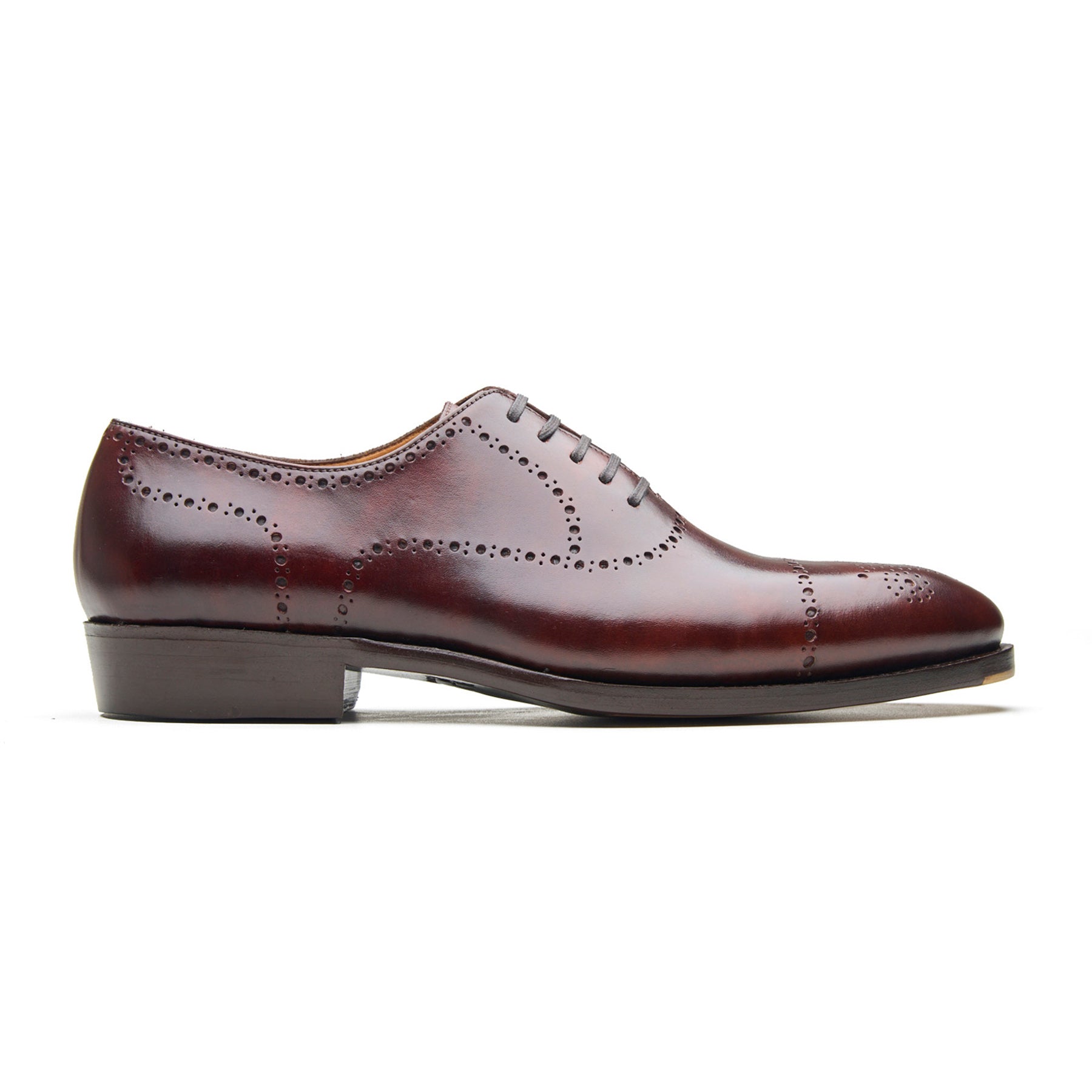 Constello-X, True Seamless | Faux Cap-toe Semi Brogue, Hand Welted - Chestnut Musuem Calf