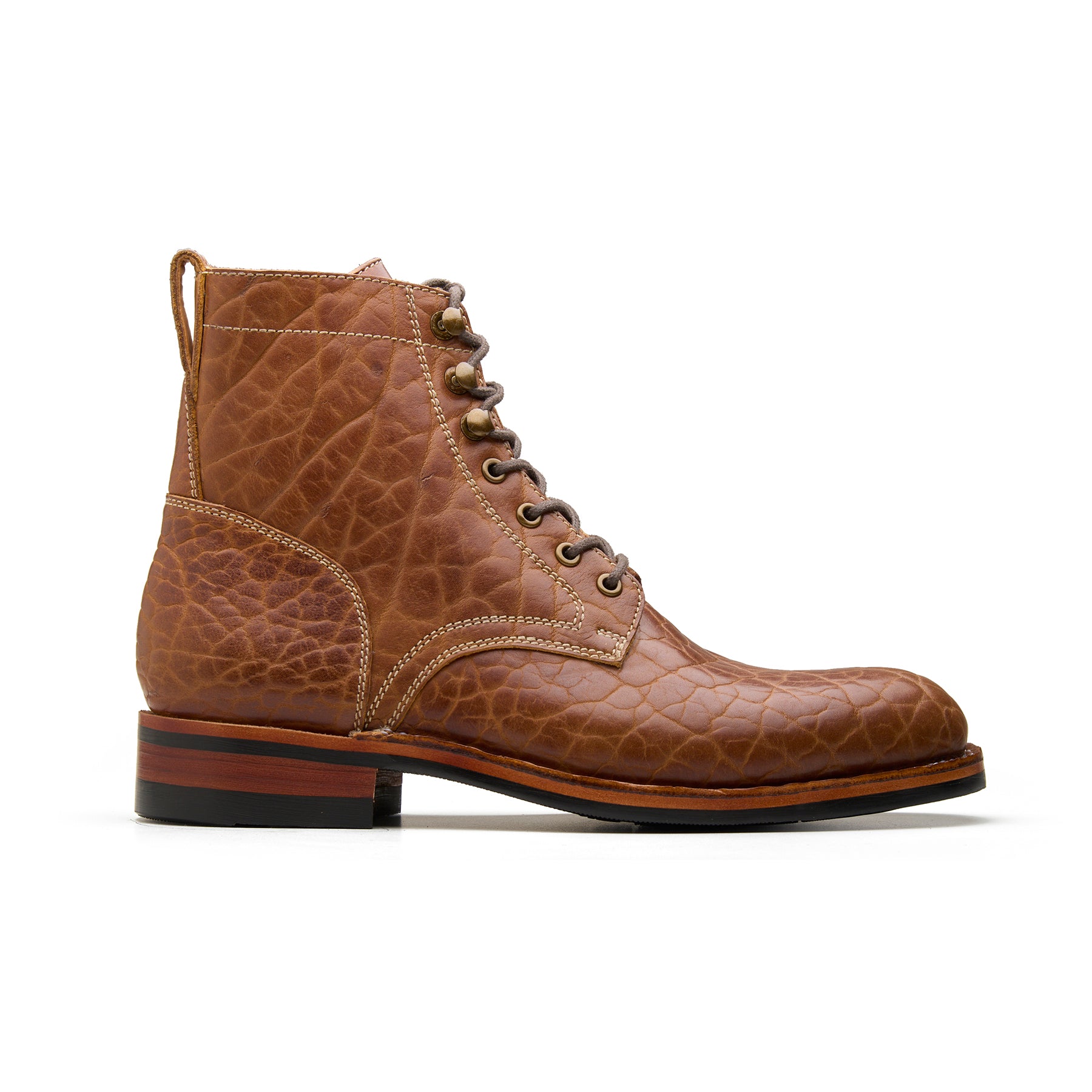Rudiger-Z, Service Boot - Cognac Shrunken Bison