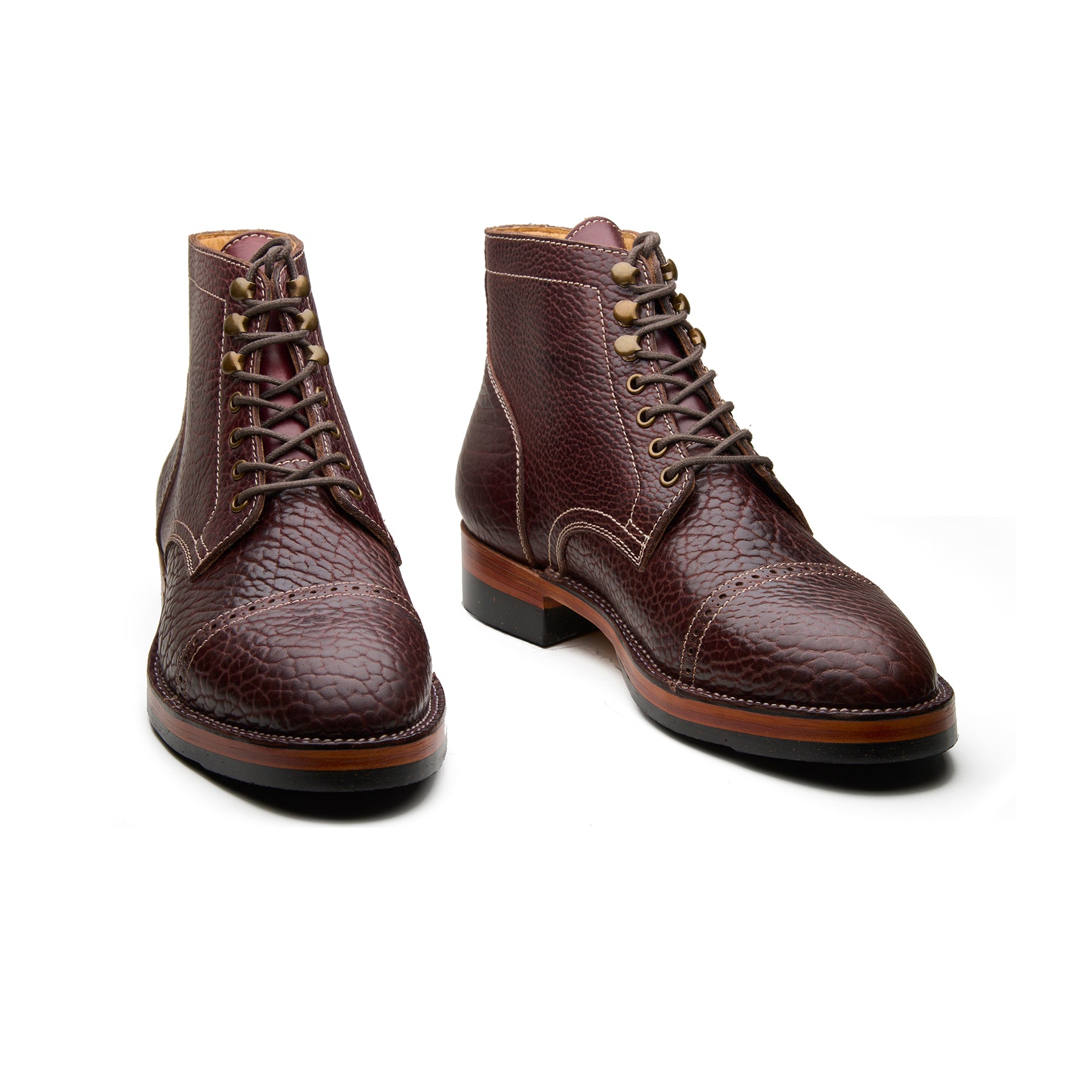 Luchador-X, Service Boot - Mahogany Shrunken Bison