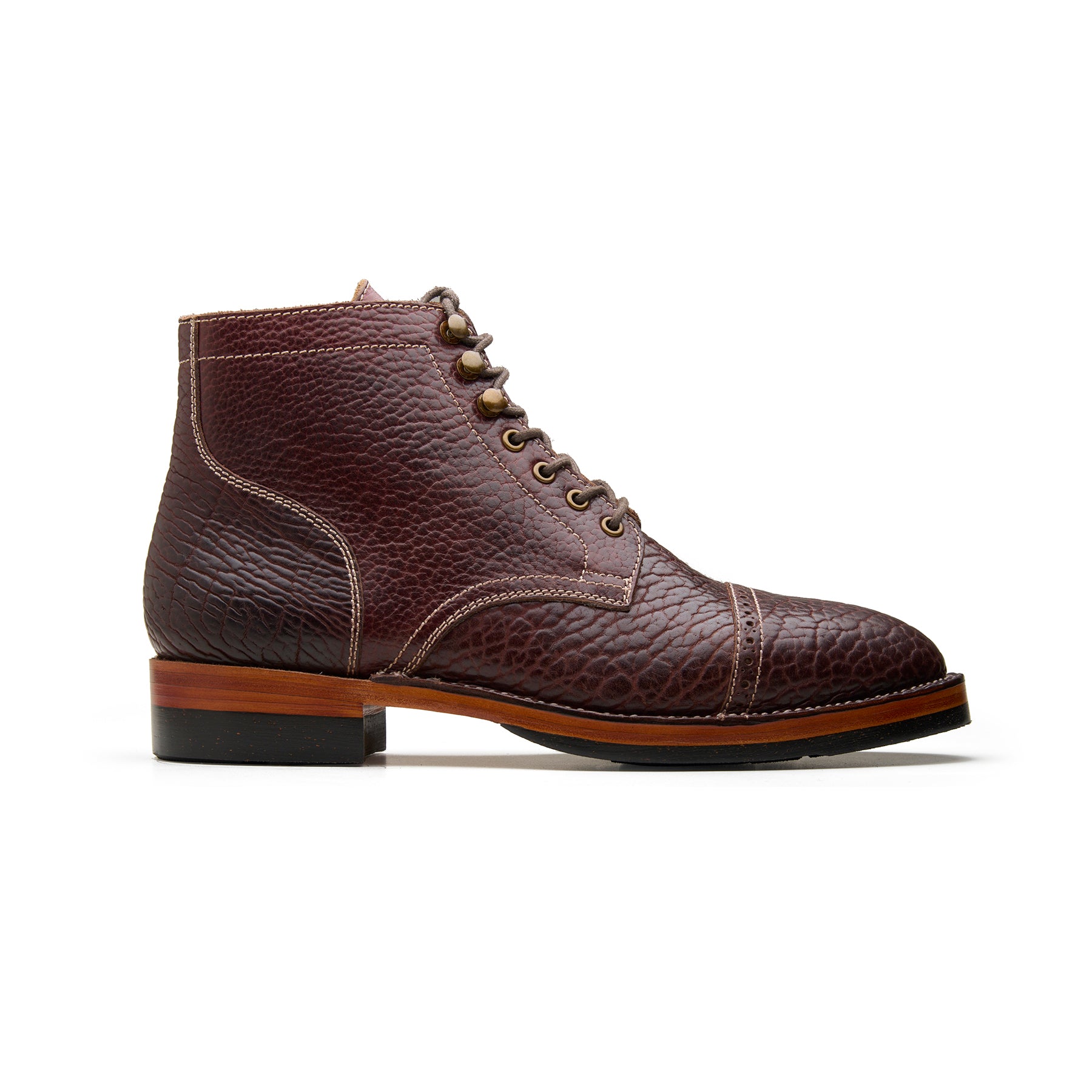 Luchador-X, Service Boot - Mahogany Shrunken Bison